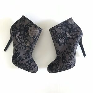 Loft Ellie lace stiletto booties size 7.5
